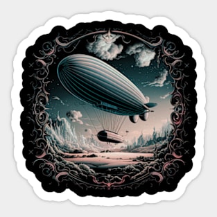 Led Zeppelin in a dreamlike landscape Sticker